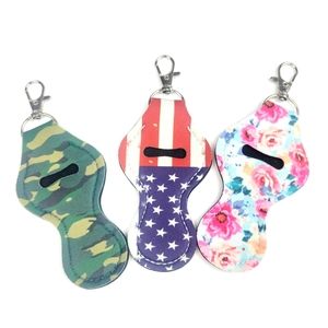 Chapsticks Keychain holder USA  Camouflage  flowers